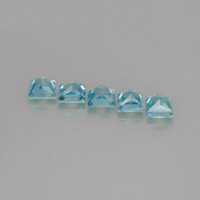 Pedras preciosas de zircão azul natural de  ct, quadrado, VVS-VS