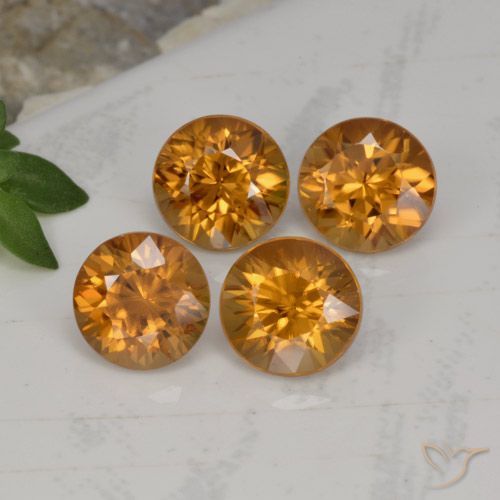4.58ctw Natural laranja marrom Zircão, Redondo, VVS