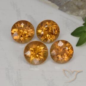 Pedras preciosas de Zircão laranja marrom natural de 4.58 ct, Redondo, VVS