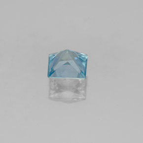 Zircão azul natural 0,62ct, quadrado, VVS-VS