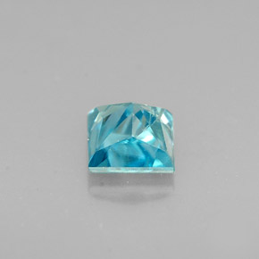 Zircão azul natural 0,69ct, quadrado, SI
