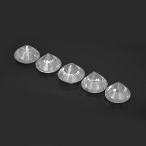 Pedras preciosas de zircão branco natural de  ct, corte redondo, VVS-VS