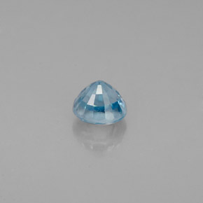 Zircão azul natural 0,71ct, corte redondo, VVS-VS