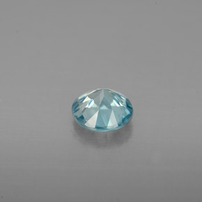 Zircão azul natural 0,97ct, corte redondo, VVS-VS