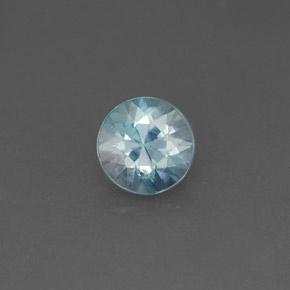 Zircão azul natural 1,02ct, corte redondo, VS