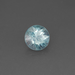 Zircão azul natural 1,02ct, corte redondo, VS