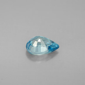 Zircão azul natural 1,59ct, formato de pêra, VVS-VS