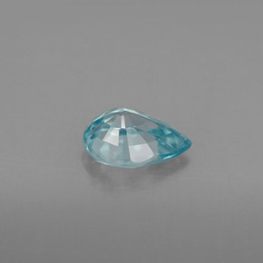 Zircão azul natural 1,49ct, formato de pêra, VVS