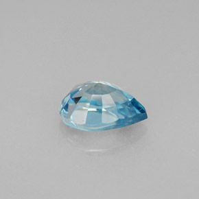 Zircão azul natural 1,96ct, formato de pêra, VVS-VS