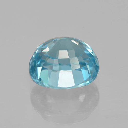Zircão azul natural 3,87ct, corte oval, VVS-VS