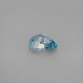 Zircão azul natural 1,83ct, formato de pêra, VS