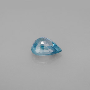 Zircão azul natural 1,83ct, formato de pêra, VVS-VS