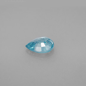Zircão azul natural 1,55ct, formato de pêra, VS