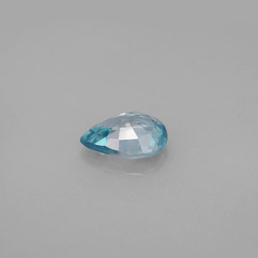 Zircão azul natural 1,45ct, formato de pêra, VVS-VS