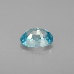 Zircão azul natural 1,41ct, corte oval, VVS-VS