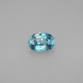 Zircão Azul Natural 1.28ct, Corte Oval, VVS-VS