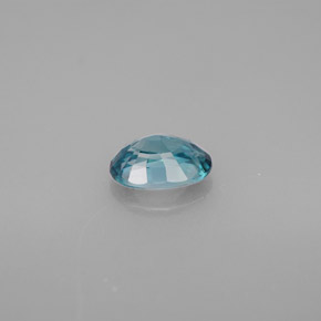 Zircão Azul Natural 1.28ct, Corte Oval, VVS-VS