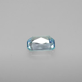 Zircão azul natural 1,38ct, corte esmeralda, VVS-VS