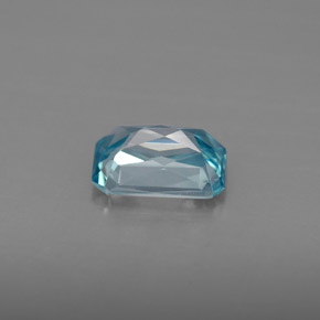 Zircão azul natural 1,35ct, corte esmeralda, VVS-VS