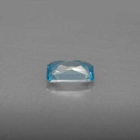 Zircão azul natural 1,31ct, corte esmeralda, VVS-VS