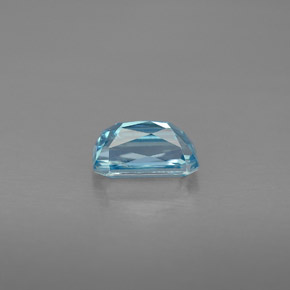 Zircão azul natural 1,27ct, corte esmeralda, VVS-VS