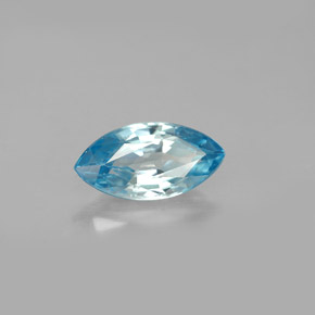 Zircão azul natural 1,70ct, marquise, VS