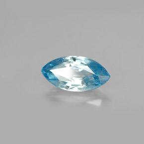 Zircão azul natural 1,70ct, marquise, VS
