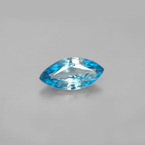 Zircão azul natural 1,41ct, marquise, VS