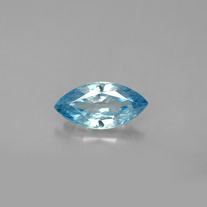 Zircão azul natural 1,58ct, marquise, VS