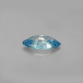 Zircão azul natural 1,58ct, marquise, VS