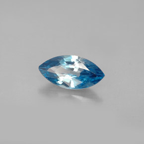 Zircão azul natural 1,49ct, marquise, VVS-VS
