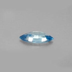 Zircão azul natural 1,31ct, marquise, VVS-VS