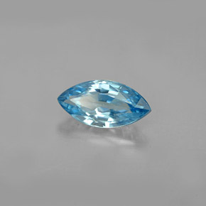 Zircão azul natural 1,68ct, marquise, VVS-VS