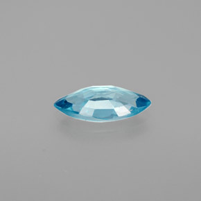Zircão azul natural 1,38ct, marquise, VVS-VS