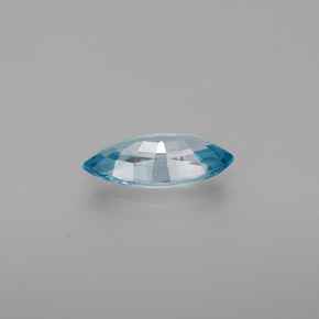 Zircão azul natural 1,38ct, marquise, VS
