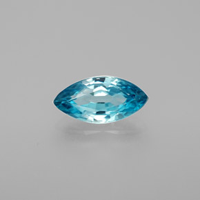 Zircão azul natural 1,52ct, marquise, VVS-VS