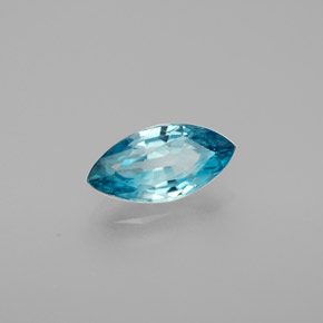 Zircão azul natural 1,52ct, marquise, VVS-VS