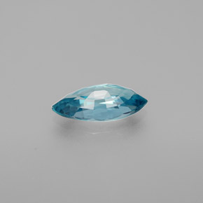 Zircão azul natural 1,52ct, marquise, VVS-VS