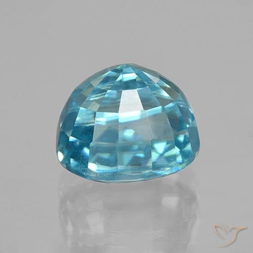 Zircão Azul Natural 7.20ct, oval, VS