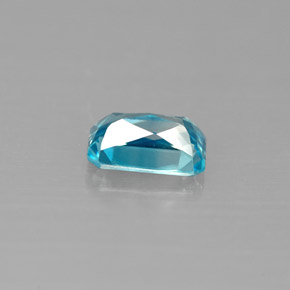 Zircão azul natural 0,78ct, corte esmeralda, VS