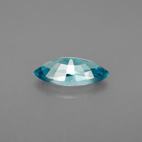Zircão azul natural 1,51ct, marquise, VVS