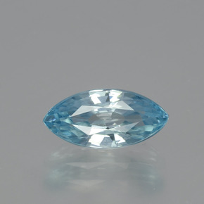 Zircão azul natural 1,86ct, marquise, VVS