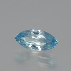 Zircão azul natural 1,86ct, marquise, VVS