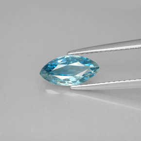 Zircão azul natural 1,73ct, marquise, VVS-VS