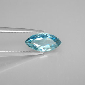 Zircão azul natural 1,73ct, marquise, VVS-VS