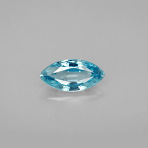 Zircão azul natural 1,83ct, marquise, VVS