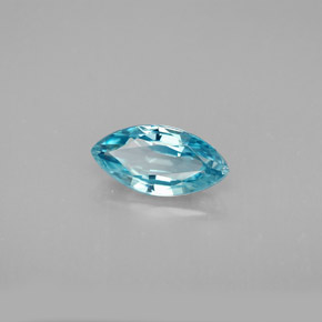 Zircão azul natural 1,83ct, marquise, VVS