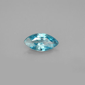 Zircão azul natural 1,24ct, marquise, VS