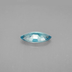 Zircão azul natural 1,33ct, marquise, VS