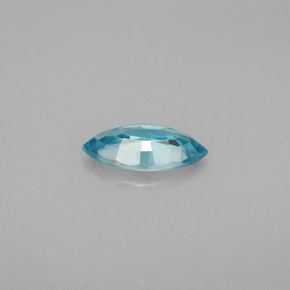 Zircão azul natural 1,44ct, marquise, VVS